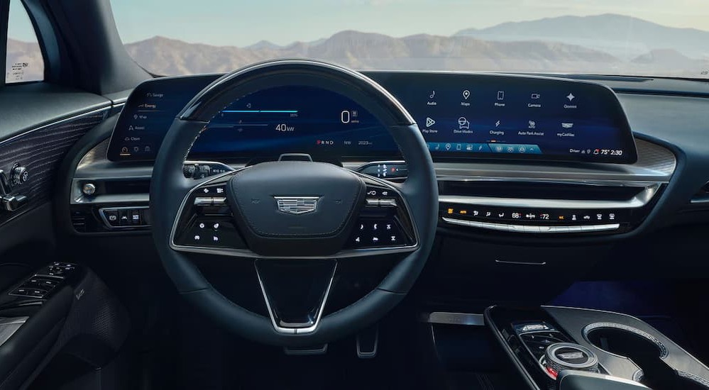 Black dash in a 2027 Cadillac LYRIQ.