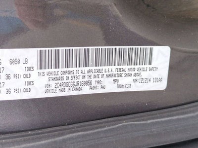 2018 Dodge Grand Caravan SXT