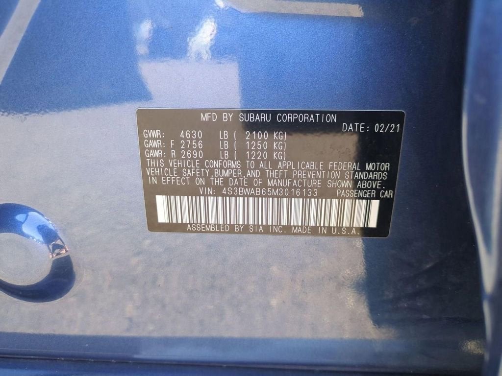 2021 Subaru Legacy 4DR SDN CVT