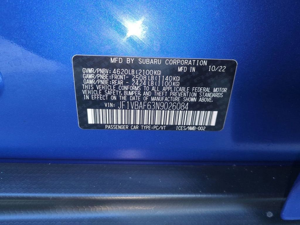 2022 Subaru WRX Premium