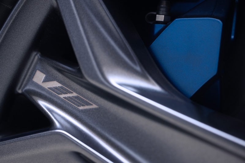 Close-up of the 2026 OPTIQ-V Brembo Performance Front Brakes | LaFontaine Cadillac Highland in Highland Charter Township MI