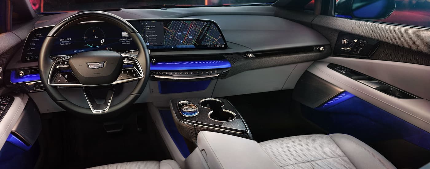 The interior of a 2025 Cadillac OPTIQ.